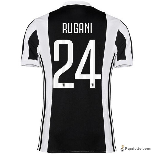 Camiseta Juventus Replica Primera Ropa Rugani 2017/18 Negro